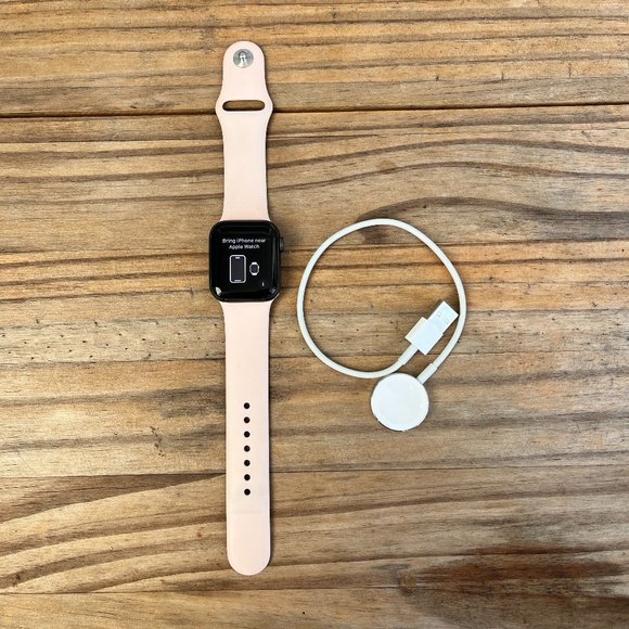 Apple Other - Apple Watch Series 5 GPS, 40mm Space Gray Aluminum + M/L Pink Sand Sport Band